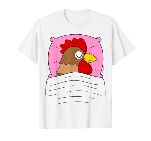 Schlafshirt Hahn Braun mit Kissen Rosa T-Shirt Schlafshirt Hahn Braun mit Kissen Rosa T-Shirt von Schlafys