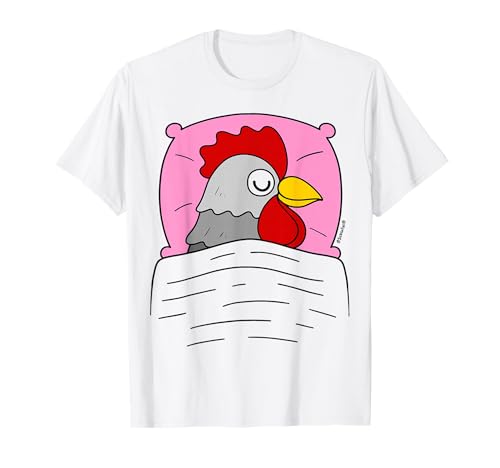 Schlafshirt Hahn mit Kissen Rosa T-Shirt Schlafshirt Hahn mit Kissen Rosa T-Shirt von Schlafys