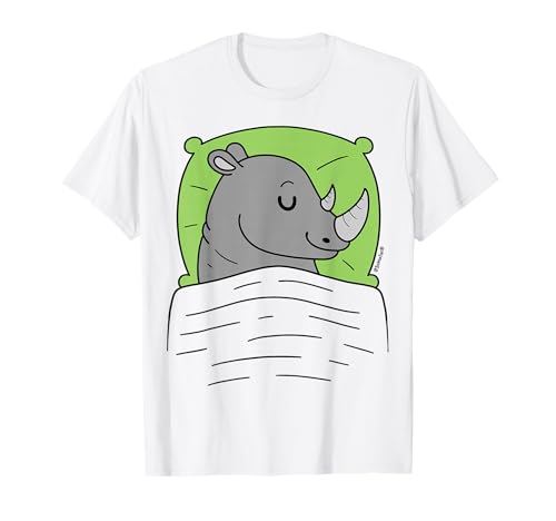 Schlafshirt Nashorn mit Kissen Grün T-Shirt Schlafshirt Nashorn mit Kissen Grün T-Shirt von Schlafys
