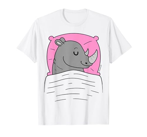 Schlafshirt Nashorn mit Kissen Rosa T-Shirt Schlafshirt Nashorn mit Kissen Rosa T-Shirt von Schlafys