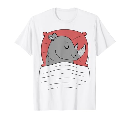 Schlafshirt Nashorn mit Kissen Rot T-Shirt Schlafshirt Nashorn mit Kissen Rot T-Shirt von Schlafys