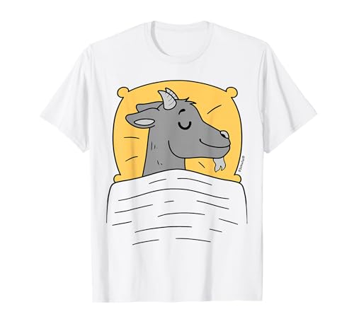 Schlafshirt Ziege Grau mit Kissen Orange T-Shirt Schlafshirt Ziege Grau mit Kissen Orange T-Shirt von Schlafys