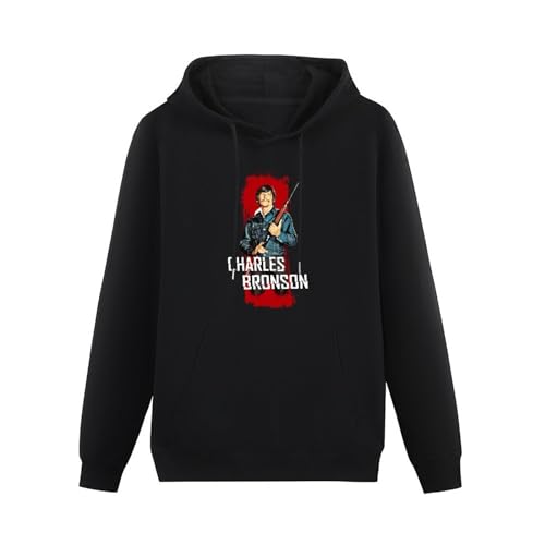 Schlag Charles Bronson Mr. Majestyk The Law I Death Wish Vigilante Melon Farmer Movie Mens Hoodies Unisex Pullover Hoody Black Sweatershirt L von Schlag