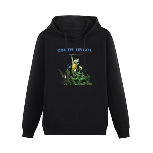 Schlag Cirith Ungol Frost and Fire 1981 Album Cover Mens Hoodies Unisex Pullover Hoody Black Sweatershirt M von Schlag