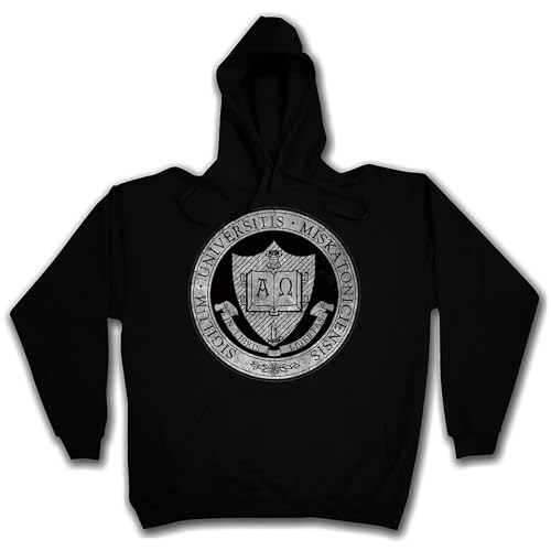 Schlag Miskatonic Vintage Mens Hoodies Unisex Pullover Hoody Black Sweatershirt 3XL von Schlag