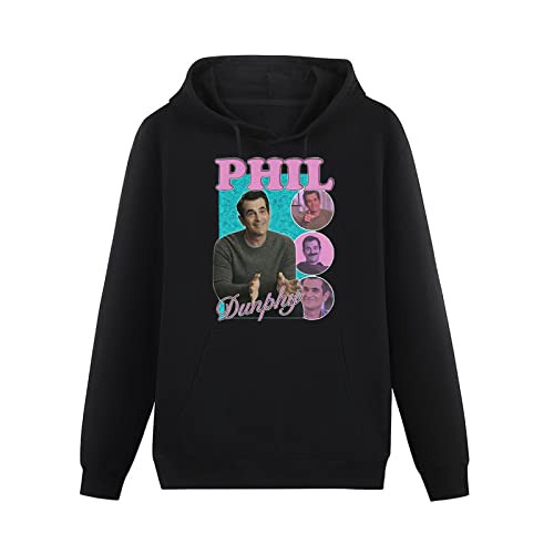 Schlag Phil Dunphy Homage Bootleg Rap Retro Mens Hoodies Unisex Pullover Hoody Black Sweatershirt L von Schlag