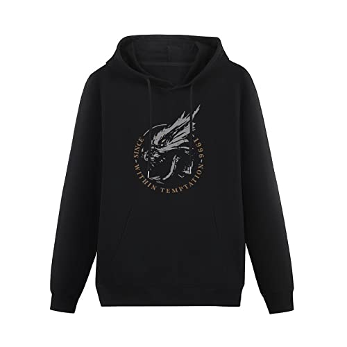 Schlag Within Temptation Since 1996 Black Mens Hoodies Unisex Pullover Hoody Black Sweatershirt 3XL von Schlag