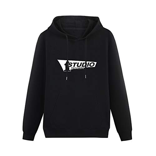Studio One Records Mens Hoodies Unisex Pullover Hoody Black Sweatershirt XXL von Schlag