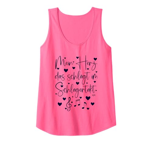 Damen Mein Herz, das schlägt im Schlagertakt - Schlager Top pink - Tank Top Damen Mein Herz, das schlägt im Schlagertakt - Schlager Top pink - Tank Top von Schlager Outfit Damen Schlagerparty Outfit Frauen