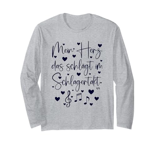 Mein Herz, das schlägt im Schlagertakt Schlager Outfit Damen Langarmshirt Mein Herz, das schlägt im Schlagertakt Schlager Outfit Damen Langarmshirt von Schlager Outfit Damen Schlagerparty Outfit Frauen