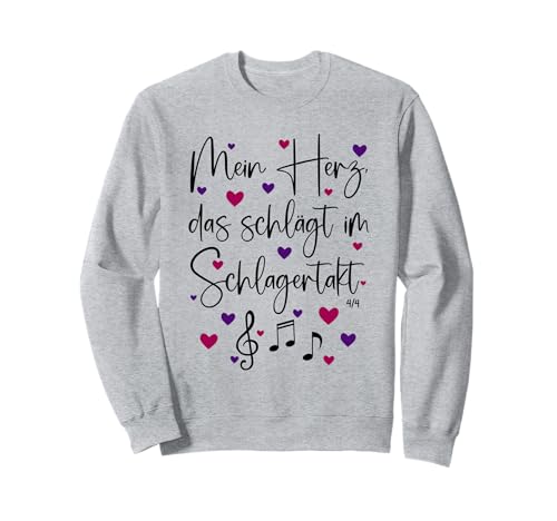 Mein Herz, das schlägt im Schlagertakt Schlager Outfit Damen Sweatshirt Mein Herz, das schlägt im Schlagertakt Schlager Outfit Damen Sweatshirt von Schlager Outfit Damen Schlagerparty Outfit Frauen