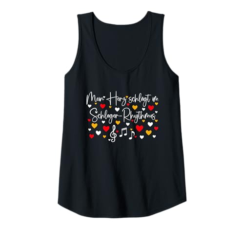 Damen Mein Herz schlägt im Schlager-Rhythmus Schlagerparty Outfit Tank Top Damen Mein Herz schlägt im Schlager-Rhythmus Schlagerparty Outfit Tank Top von Schlager Party Outfit Damen - Geschenke für Frauen