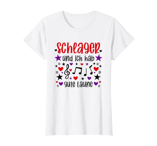 Schlager Party Oberteil Damen - Schlagerparty Outfit Frauen T-Shirt von Schlager Party Schlagerparty Schlagerfan Geschenk