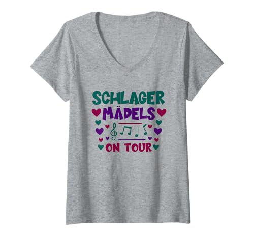 Damen Schlagermädels on Tour - Schlager Mädels Party Schlagerparty T-Shirt mit V-Ausschnitt Damen Schlagermädels on Tour - Schlager Mädels Party Schlagerparty T-Shirt mit V-Ausschnitt von Schlager - Schlagerparty - Schlagermädels on Tour