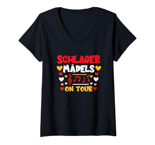 Damen Schlagermädels on Tour - Schlager Mädels Party Schlagerparty T-Shirt mit V-Ausschnitt Damen Schlagermädels on Tour - Schlager Mädels Party Schlagerparty T-Shirt mit V-Ausschnitt von Schlager - Schlagerparty - Schlagermädels on Tour