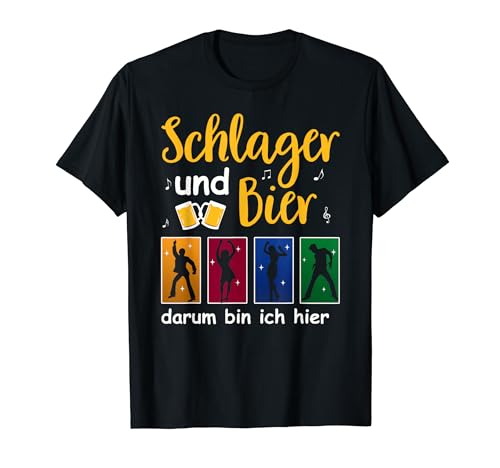 Schlager Musik Kostüm Schlagerfan Schlagermusik Party Mädels T-Shirt von Schlager Tshirt Damen Kostüm Party Schlagerparty