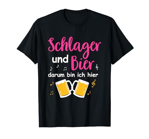 Schlager Musik Kostüm Schlagerfan Schlagermusik Party Mädels T-Shirt von Schlager Tshirt Damen Kostüm Party Schlagerparty