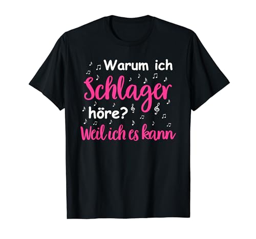 Schlager Musik Kostüm Party Mädels Schlagerfan Schlagermusik T-Shirt von Schlager Tshirt Damen Schlagerparty Kostüm Party