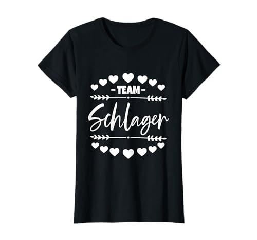Schlagerparty Frauen Team Schlager T-Shirt von Schlagerparty Outfit Kostüm Accessoires