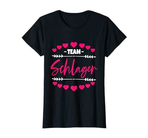 Schlagerparty Frauen Team Schlager T-Shirt von Schlagerparty Outfit Kostüm Accessoires