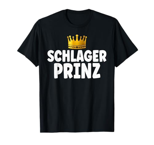 Schlagerparty Männer Schlager Prinz T-Shirt von Schlagerparty Outfit Kostüm Accessoires