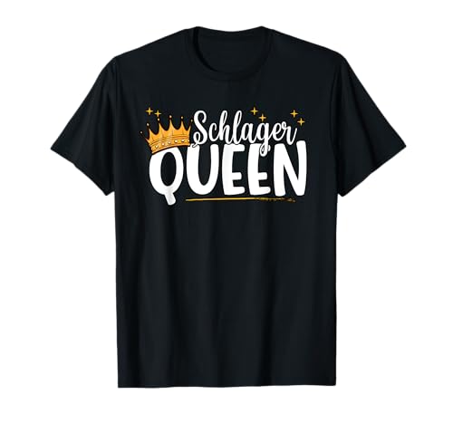 Schlager Queen Krone Schlagerparty Frauen Schlager T-Shirt von Schlagerparty Outfit Kostüm Accessoires