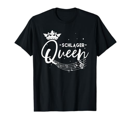 Schlager Queen Krone Schlagerparty Frauen Schlager T-Shirt von Schlagerparty Outfit Kostüm Accessoires