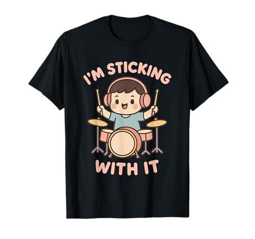 Drummer Schlagzeuger Junge Motivation Lernen Üben Kinder T-Shirt Drummer Schlagzeuger Junge Motivation Lernen Üben Kinder T-Shirt von Schlagzeug Musik Anfänger Motivierend Spruch Spaß