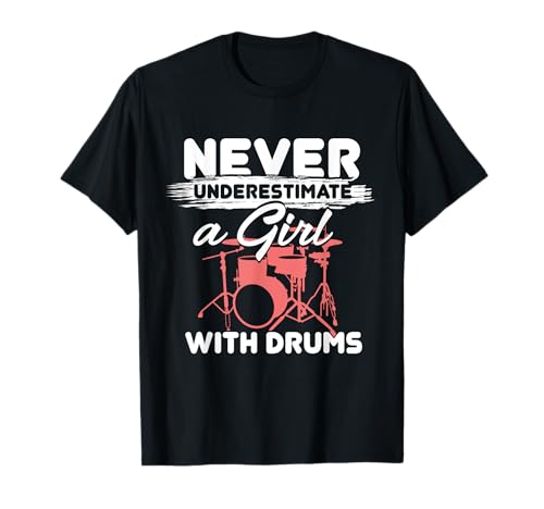 Schlagzeugerin Frauen Mädchen Musiker Schlagzeug T-Shirt Schlagzeugerin Frauen Mädchen Musiker Schlagzeug T-Shirt von Schlagzeug Percussion Geschenk Musik Damen