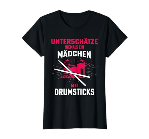 Schlagzeuger Mädchen Drummer T-Shirt von Schlagzeug & Drummer Designs