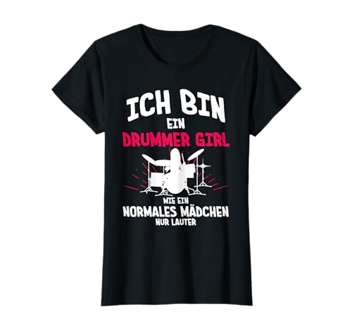 Schlagzeugerin Mädchen Drummer T-Shirt Schlagzeugerin Mädchen Drummer T-Shirt von Schlagzeug & Drummer Designs