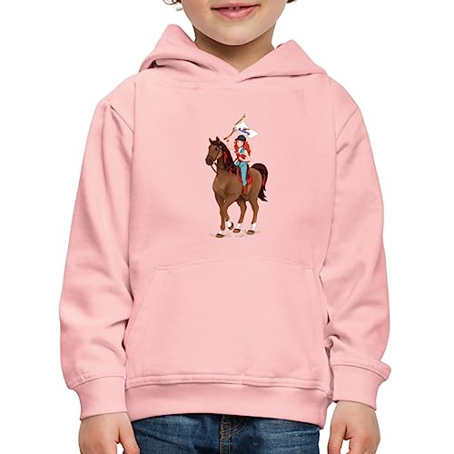 Schleich Horse Club Hannah auf Pferd Cayenne Kinder Premium Hoodie, 134-146, Kristallrosa von SCHLEICH