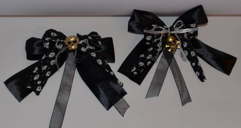 Schleife Totenkopf, Skull -Haar - Brosche-Geschenk Schleife Totenkopf, Skull -Haar - Brosche-Geschenk von Schleifenparadies