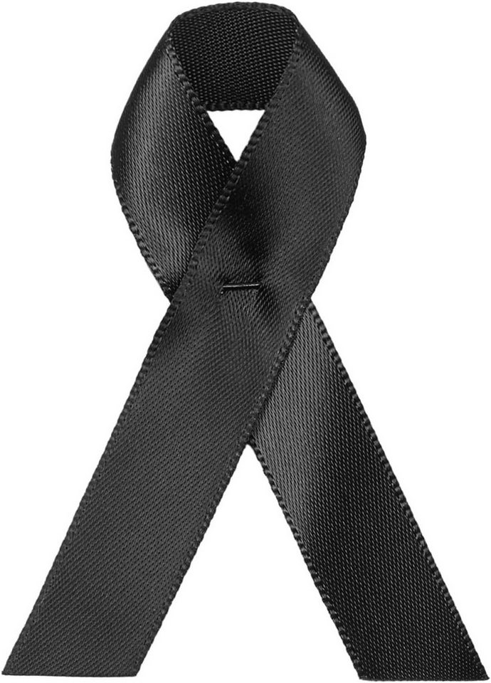Schleifenparadies Kreuzanhänger Trauer und Kondolenz Schleife Trauerschleife bei einem Todesfall (10-tlg), robust, wiederverwendbar, elegant, Handarbeit, für jede Kleidung von Schleifenparadies