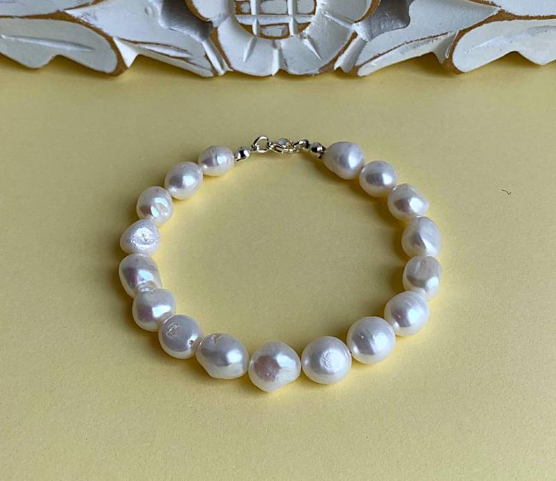 Armband Zuchtperlen Zweiseitig Poliert, Güteklasse 5A, 10-11mm X 13-14mm 8-9mm - Einfach Nur Luxus Pur von SchlesierDesigns