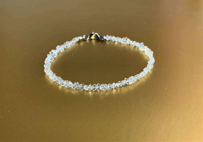 Herkimer Diamant in Aa- Qualität 4x2 Mm - Pur Als Armband Ein Unvergleichliches Schmuckstück - von SchlesierDesigns