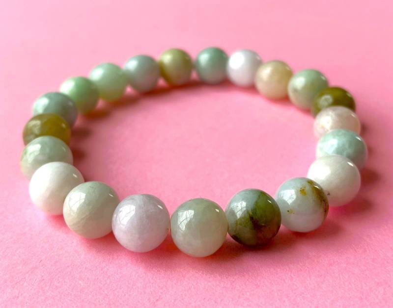 Jadeit Aus Burma | Myanmar Qualität A Perlen 8mm Als Armband - Elastisch Oder Mit Verschluss von SchlesierDesigns