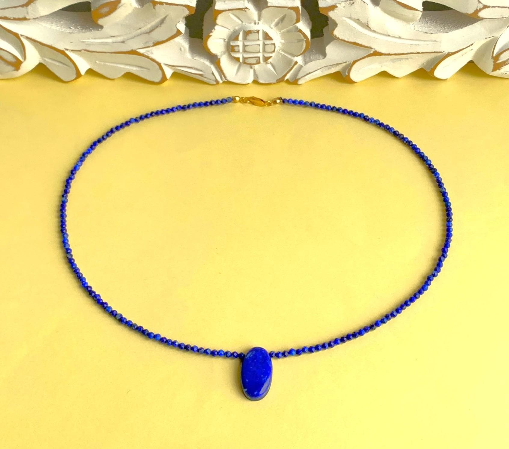 Lapislazuli Aa 3mm-Perlen Mit Facetten | Natürlich Ungefärbt Und Ein Lapislazuli-Oval Aaa Lapislazuli Aa 3mm-Perlen Mit Facetten | Natürlich Ungefärbt Und Ein Lapislazuli-Oval Aaa von SchlesierDesigns