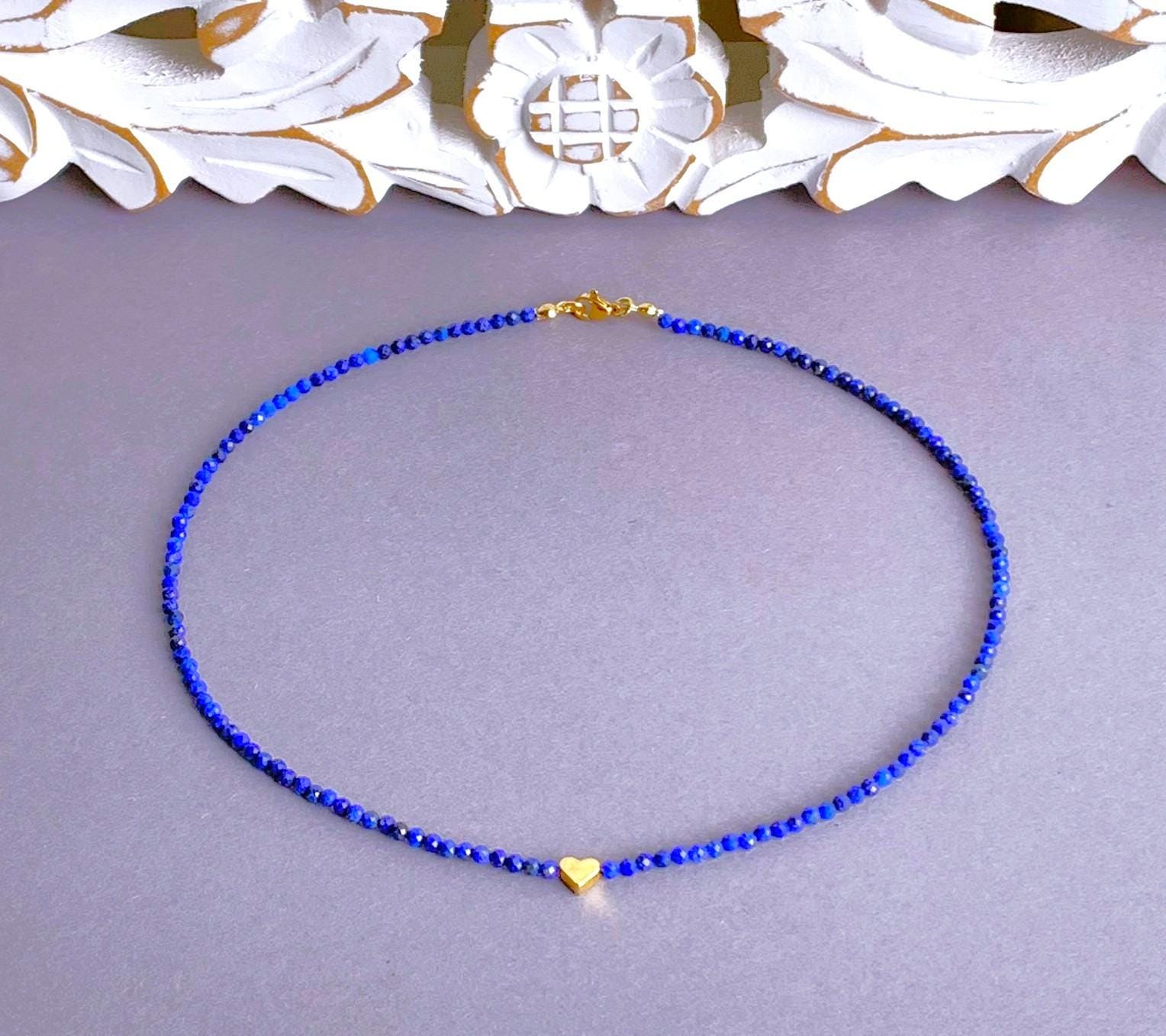 Lapislazuli Aa 3mm-Perlen Mit Facetten | Natürlich Ungefärbt Und Ein Zartes Herz - Lapislazuli Aa 3mm-Perlen Mit Facetten | Natürlich Ungefärbt Und Ein Zartes Herz - von SchlesierDesigns