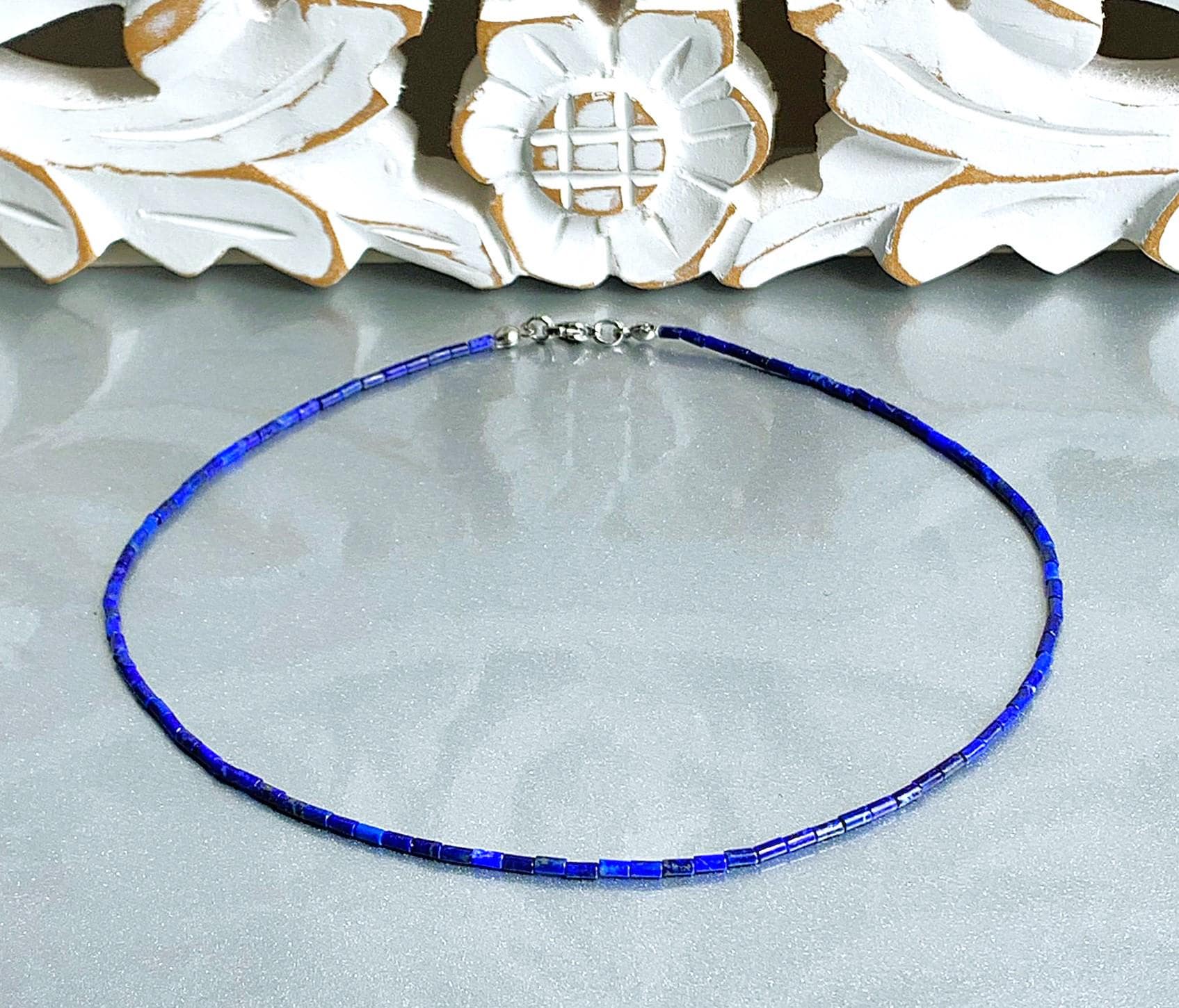 Lapislazuli Aa Röhren 4, 5x2, 5mm | Natürlich Ungefärbt Als Kette Lapislazuli Aa Röhren 4, 5x2, 5mm | Natürlich Ungefärbt Als Kette von SchlesierDesigns