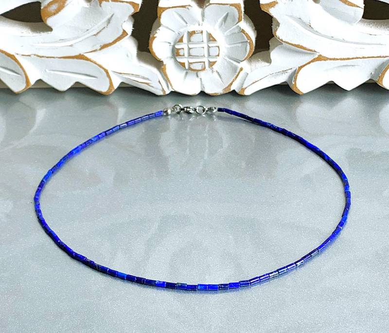 Lapislazuli Aa Röhren 4, 5x2, 5mm | Natürlich Ungefärbt Als Kette Lapislazuli Aa Röhren 4, 5x2, 5mm | Natürlich Ungefärbt Als Kette von SchlesierDesigns