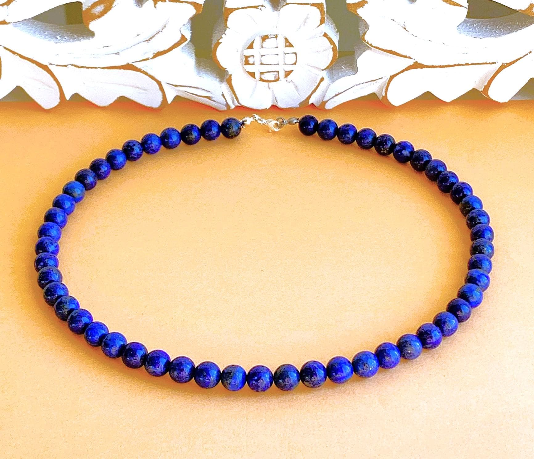 Lapislazuli Ab 8mm-Perlen Rund | Natürlich Ungefärbt Als Kette Lapislazuli Ab 8mm-Perlen Rund | Natürlich Ungefärbt Als Kette von SchlesierDesigns