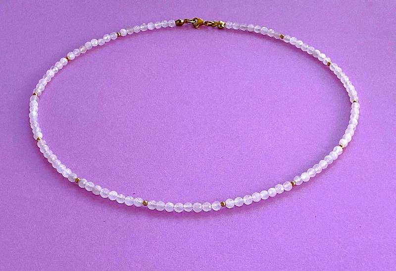 Mondstein Aaa Perlen 4mm Mit Facetten Und Miniperlen - von SchlesierDesigns
