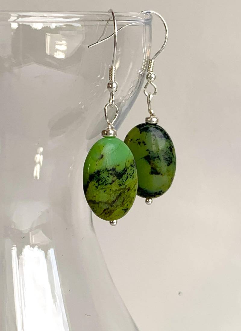 Ohrringe Aus Variscit & Sterlingsilber Ohrringe Aus Variscit & Sterlingsilber von SchlesierDesigns