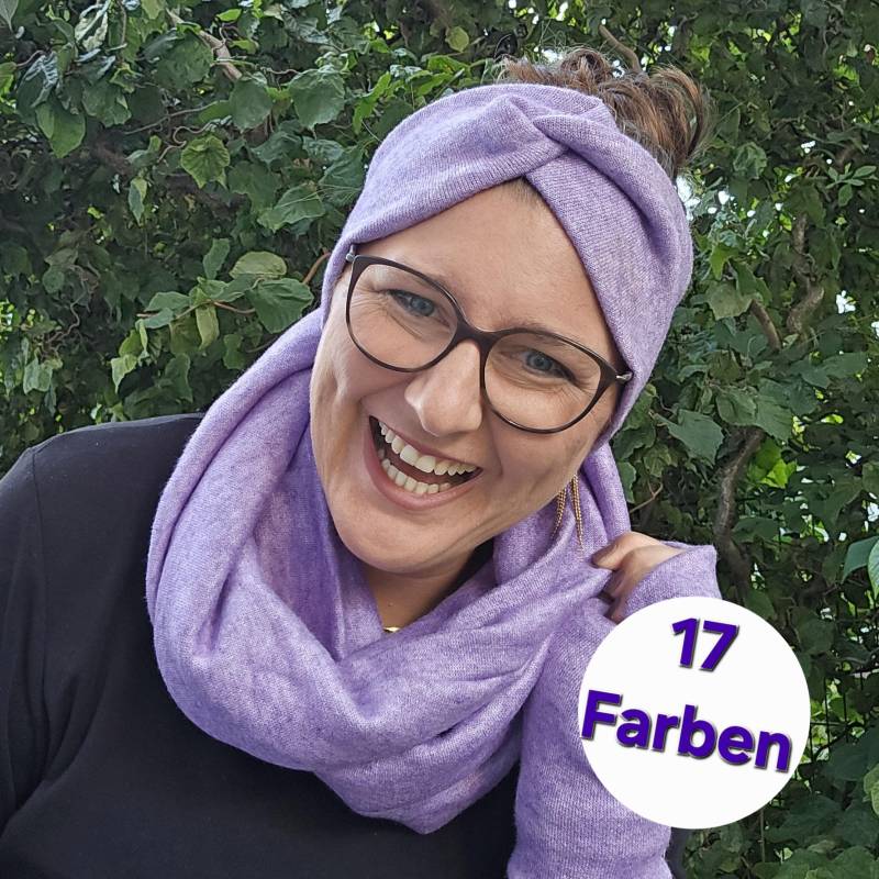 Stirnband Damen | Kuschelkollektion Feinstrick Haarband - Winterset Strick Handmade Geschenk von Schleyereule