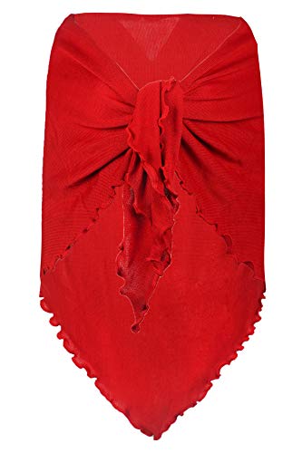 Schlick Schultertuch 80104 Trachtenstrick zum Umbinden | Stricktuch als Poncho, Cape oder Stola für Damen | figurschmeichelnde Alternative zur Trachtenjacke | Passend zum Dirndl (rot) von Schlick Accessoires