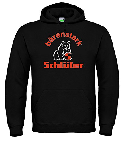 Schlüter Hoodie Bärenstark Herren Kapuzen-Sweatshirt Langarm Kordelzug | schwarz | Größe M von Schlüter