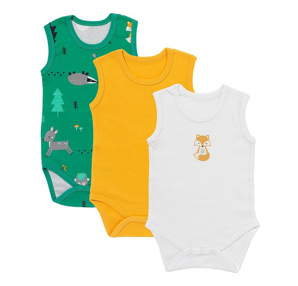 Schlummersack Kurzarmbody Bio Baby-Bodys Ärmellos 3er-Pack OEKO-TEX zertifiziert von Schlummersack