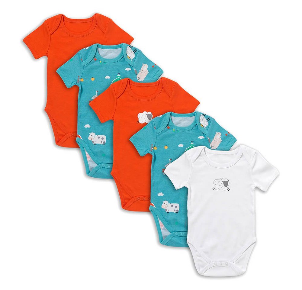 Schlummersack Kurzarmbody Bio Baby-Bodys kurzarm 5er-Pack OEKO-TEX zertifiziert von Schlummersack