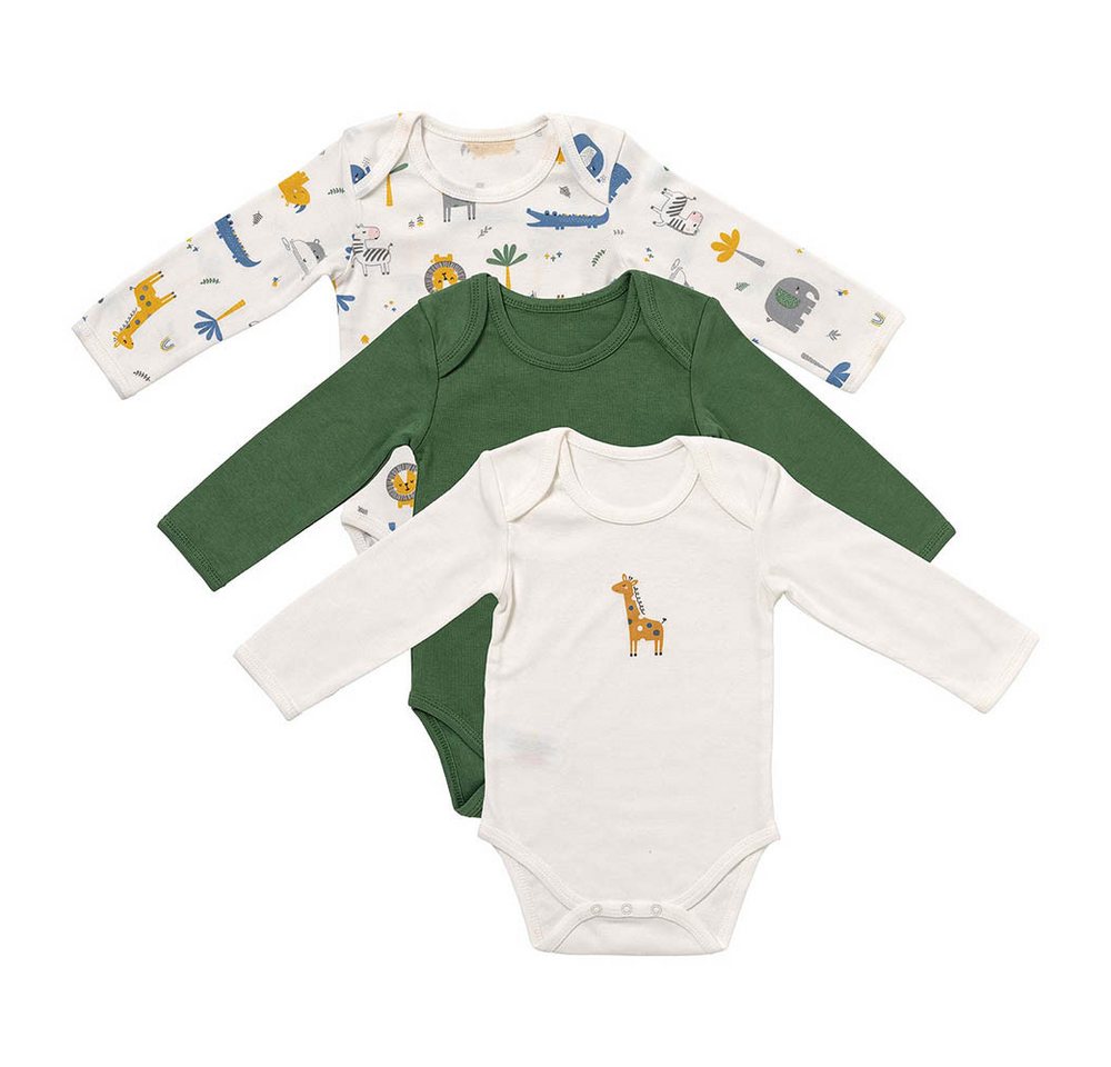 Schlummersack Langarmbody Bio Baby-Bodys langarm 3er-Pack OEKO-TEX zertifiziert von Schlummersack